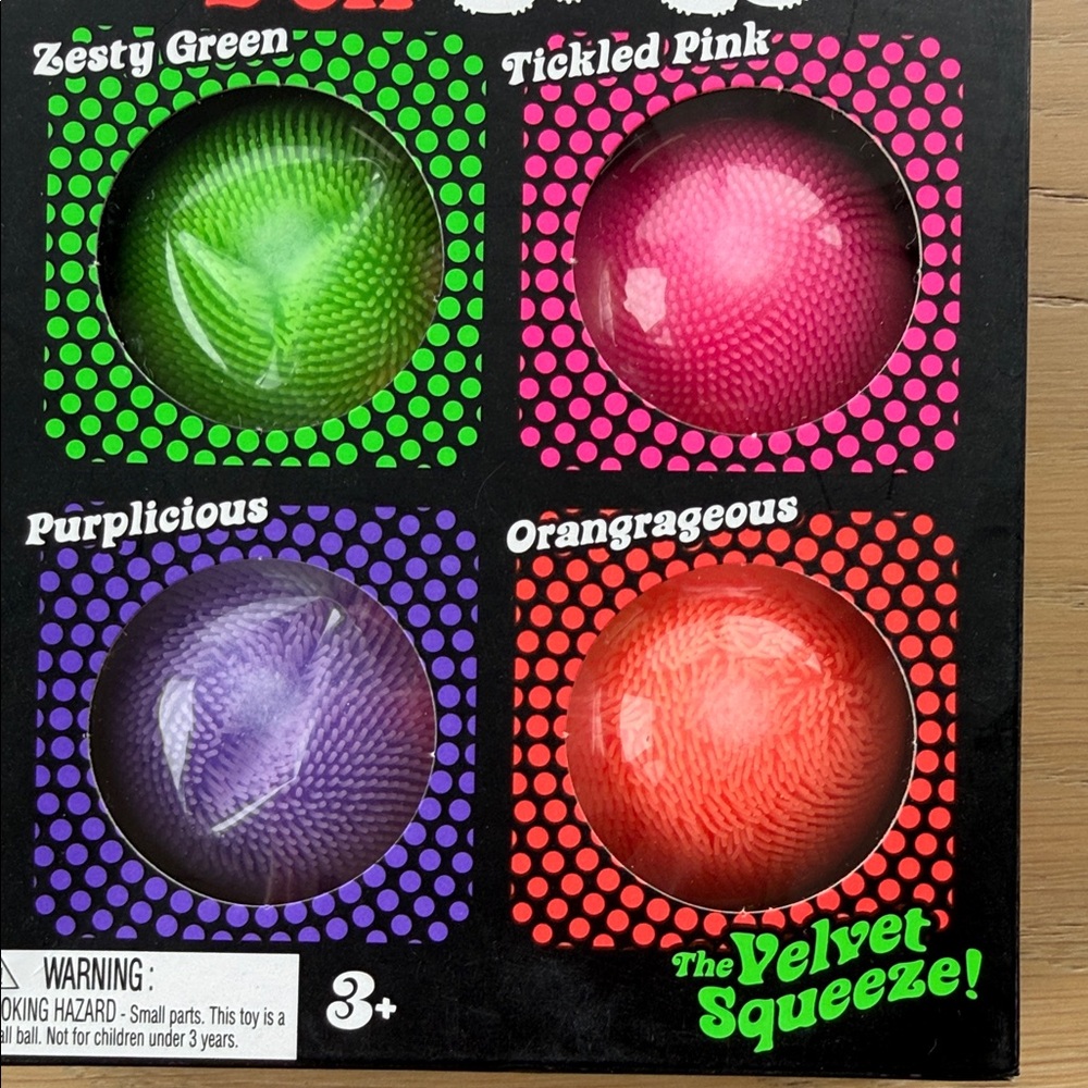 Teenie NeeDoh Fuzz Ball Velvet Squeeze - Multi Color Pack - Picture 7 of 7